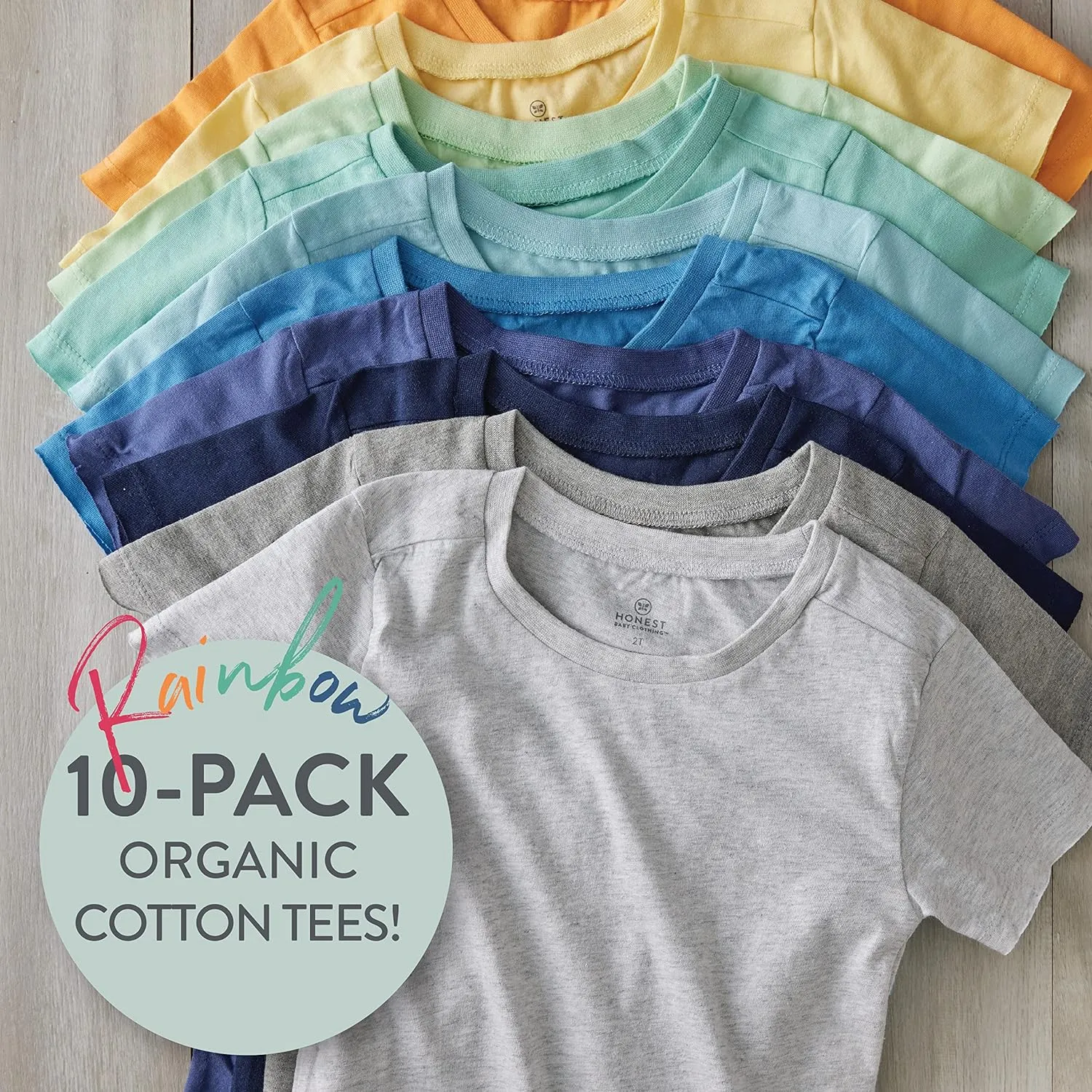 100% Organic Cotton T-Shirt for Baby, Kids, Boys, Girls, Unisex