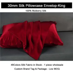 30 Momme Silk Pillowcase - Envelope - King size - custom and wholesale