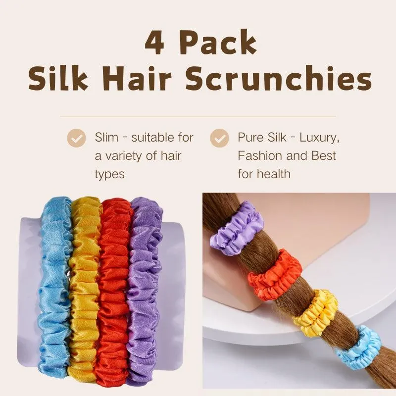 4 Pack Mini Silk Scrunchies - Fairy Tale - dropshipping