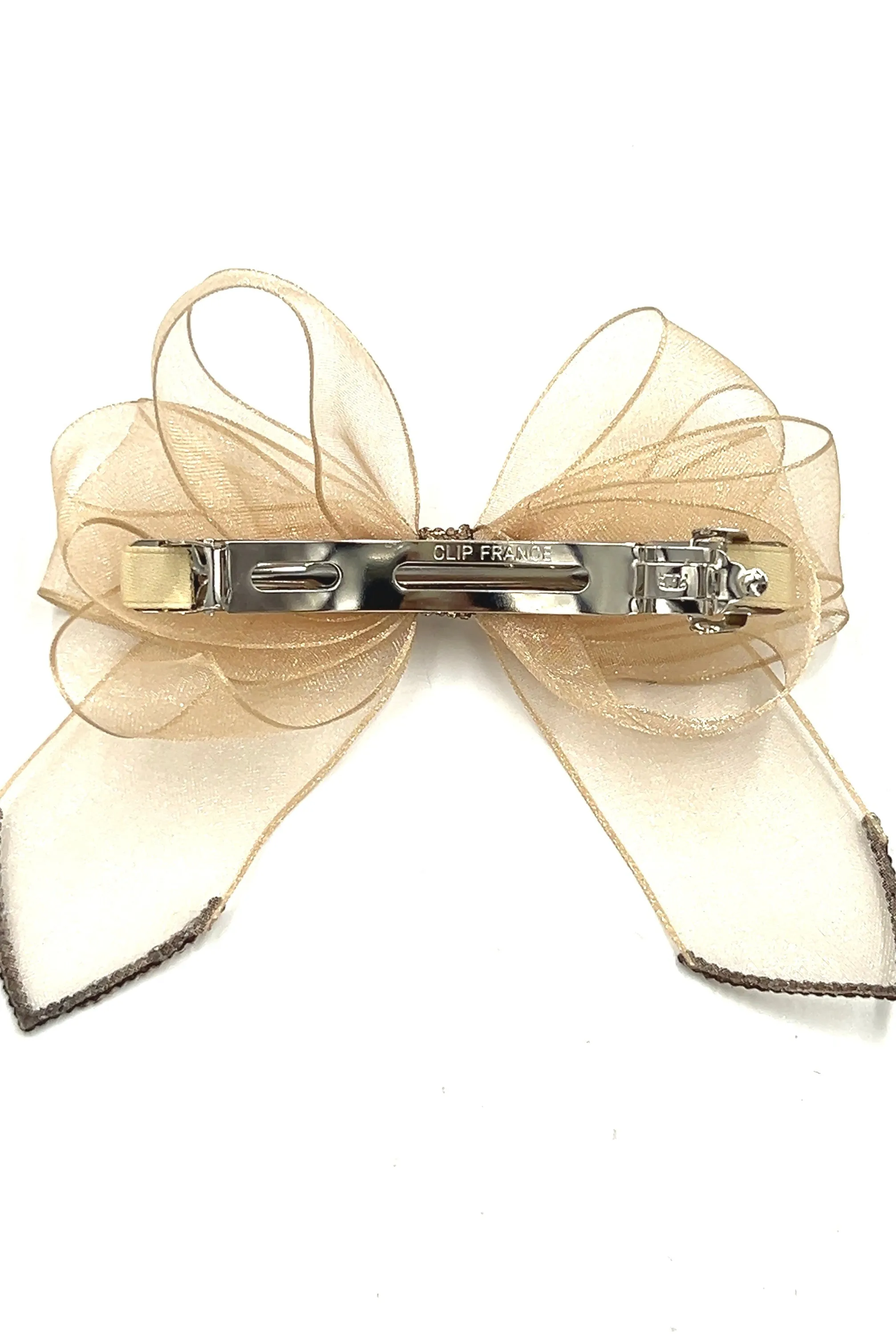 Amber Bow Chiffon Barrette