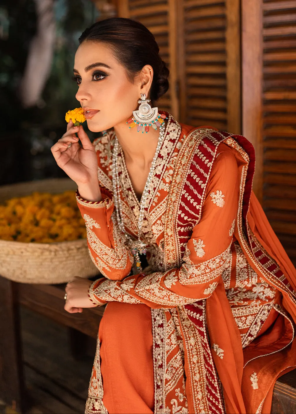 Azure Luxe Festive Embroidered by Ahmed Patel | Grandeur Glam