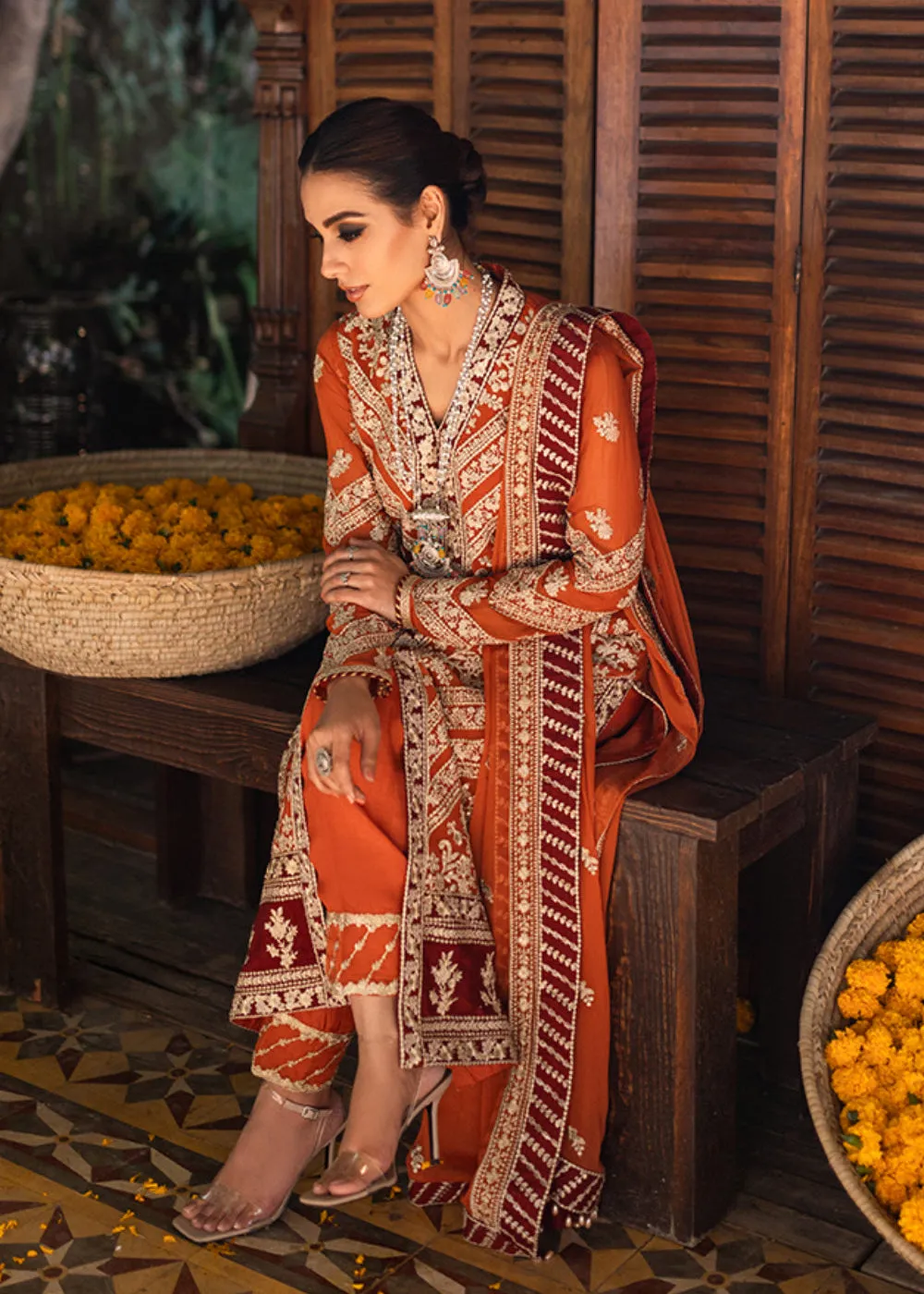 Azure Luxe Festive Embroidered by Ahmed Patel | Grandeur Glam