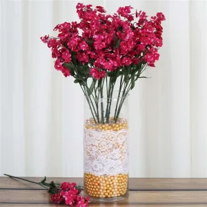 Baby Breath Bush Artificial Silk Flowers - Fuchsia