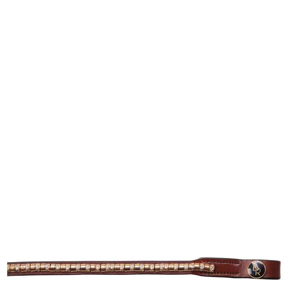 BR Browband Atlas Curved w/ Glass Crystals & Studs