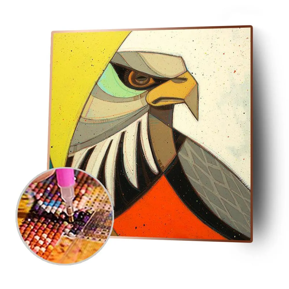 Cartoon Eagle - Full Round Diamond - 30x30CM