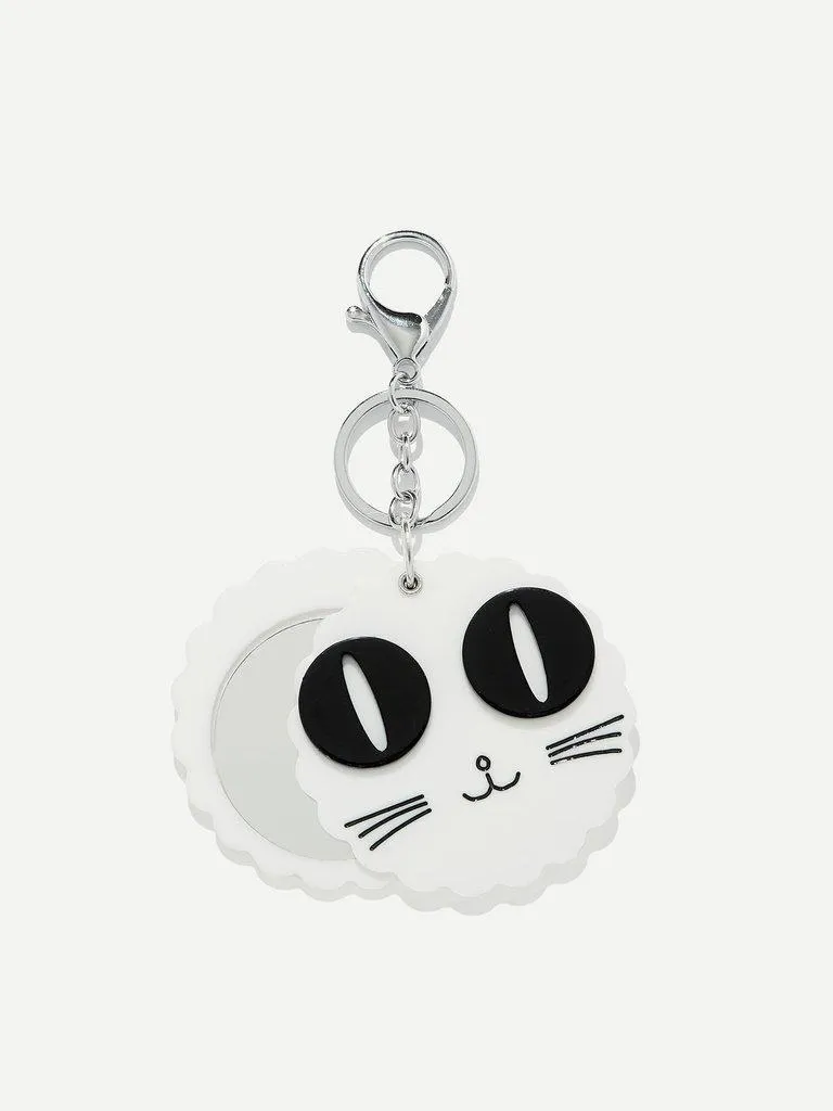 Cartoon Print Round Keychain