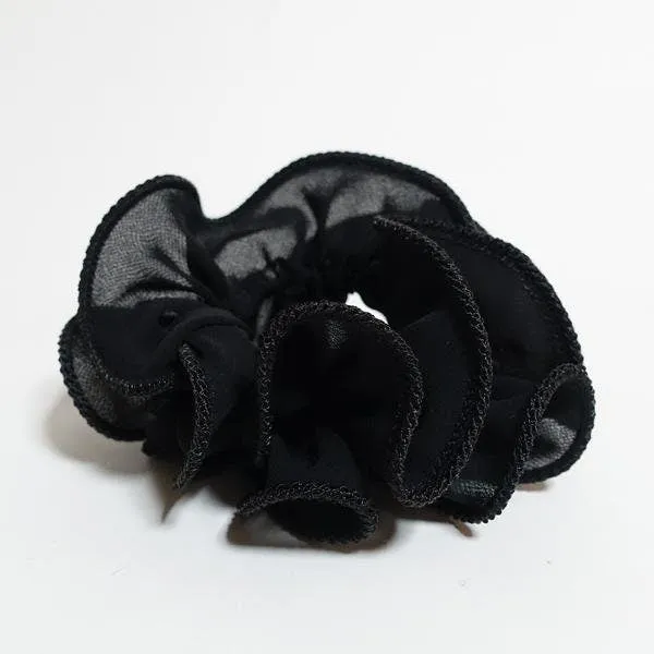 Chiffon Scrunchie Thread Trim Hair scrunchy Women Hair Tie Accessory scrunchies