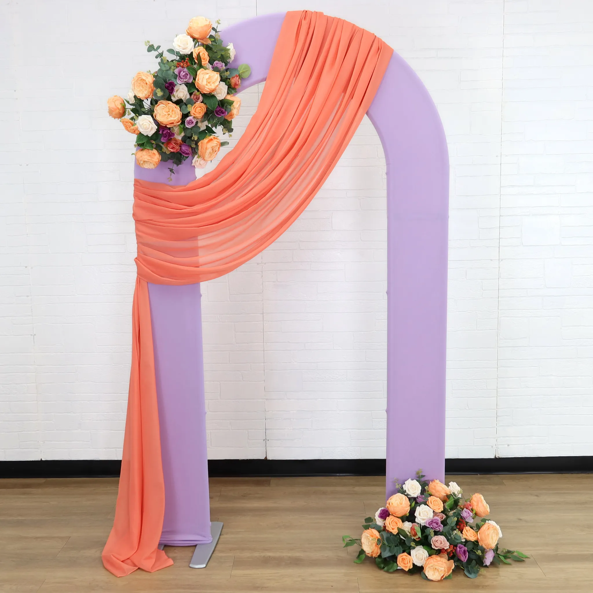 Chiffon Wedding Table Runner 10FT x 27" - Coral