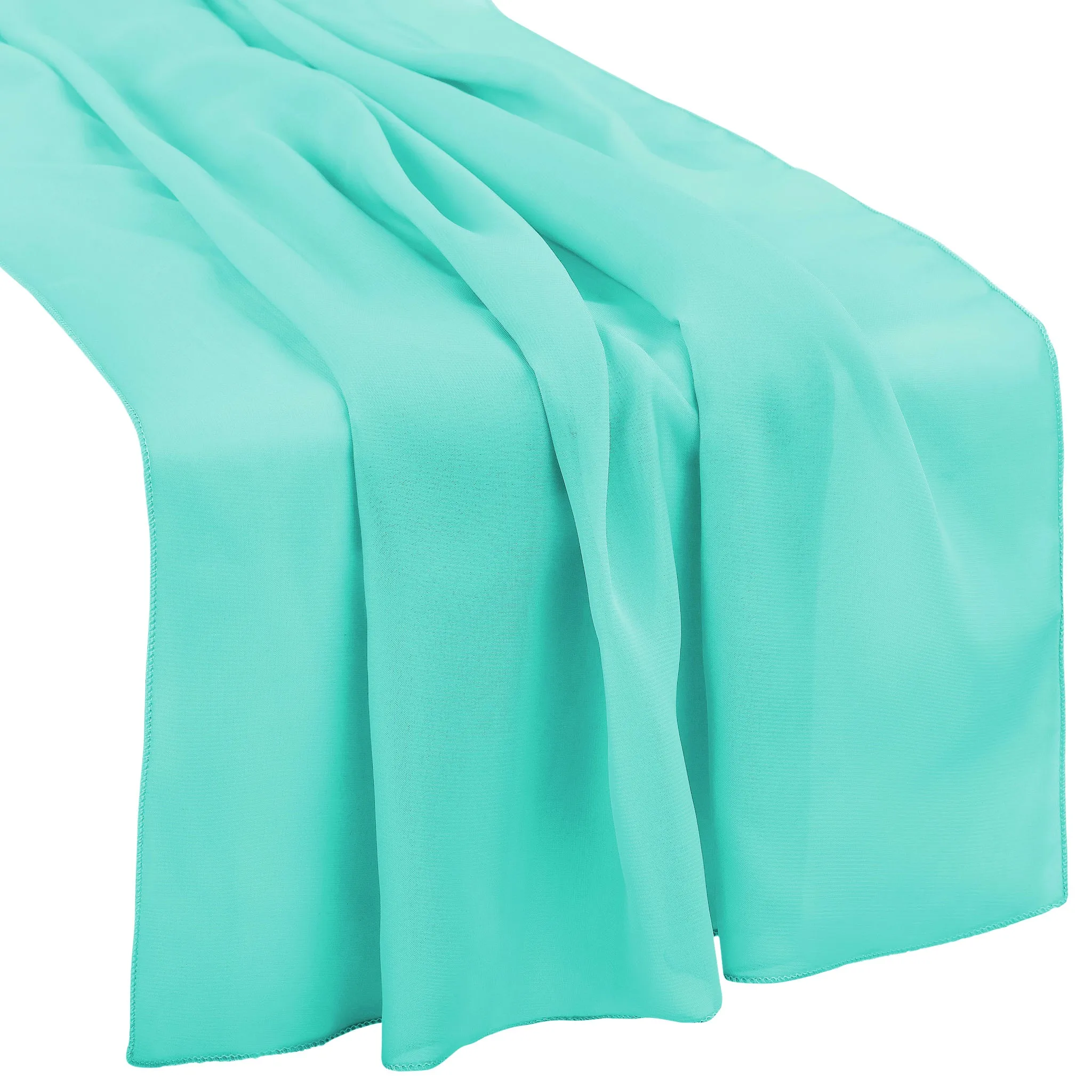 Chiffon Wedding Table Runner 10FT x 27" - Turquoise