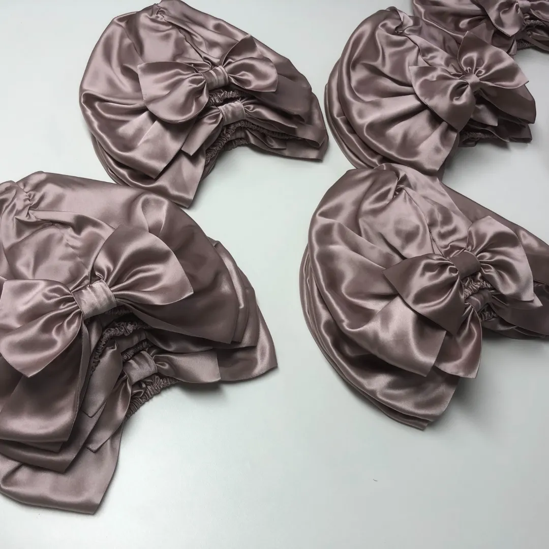 Custom Wholesale Silk Bonnet Bow Double Side