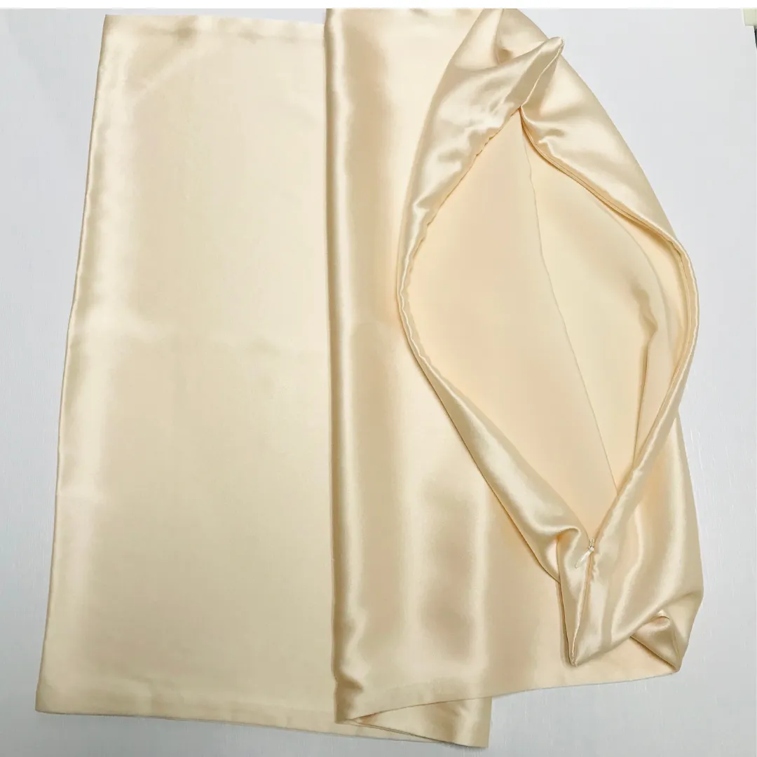 Custom Wholesale Silk Pillowcase 30 Momme Zipper Closure - Standard size