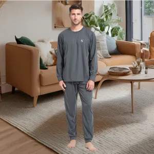 Dark Grey Pyjama Sets Long Sleeve Jogger Style Men Comfy Pj's.