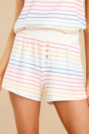 Day Dreamer Ivory Multi Print Short