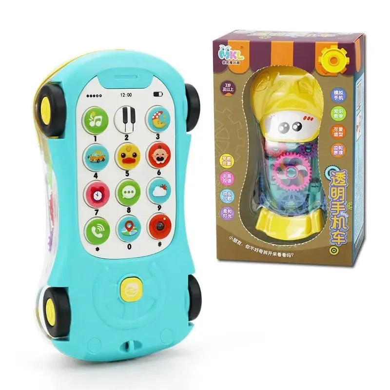 Early Educational Transparent Car Gear Phone For Kids