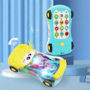 Early Educational Transparent Car Gear Phone For Kids