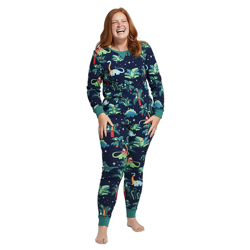 Family Matching Dinosaur Print Family Look Pajama Set