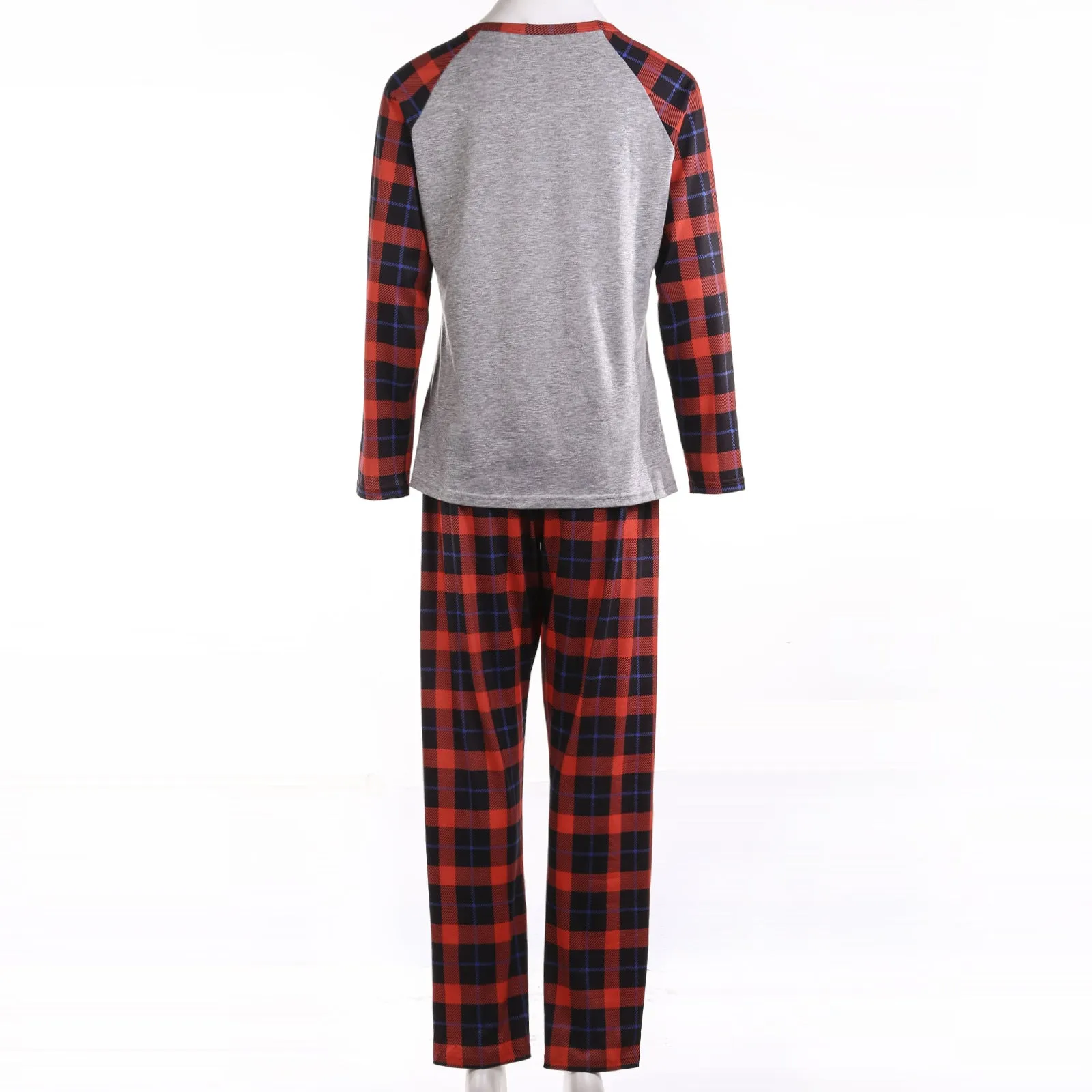 Family Matching Snowflake Printing Plaid Pajamas Sets