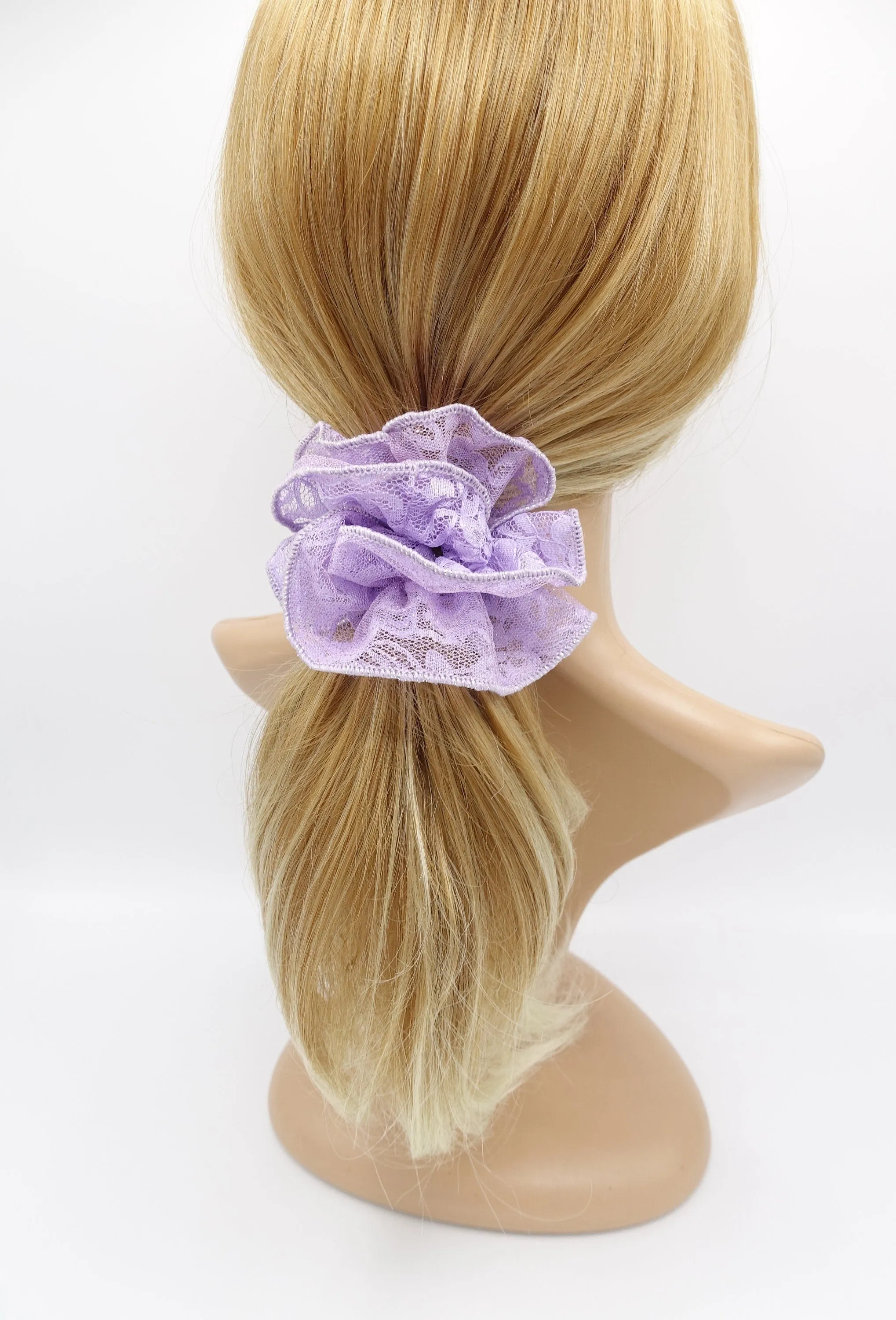 floral lace scrunchies glittering edge scrunchies cute hair hair ties for women