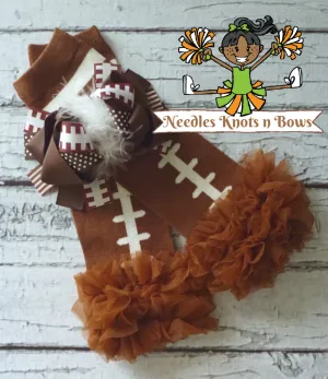 Girls Football Leg Warmer, Hair Bow Accessory Set