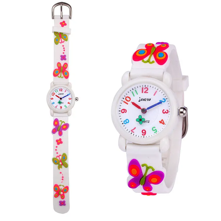 Jiuniu Children's 3D Silicone Cartoon Watch Waterproof Quartz Watch Primary School Girls Watch Children's Watch