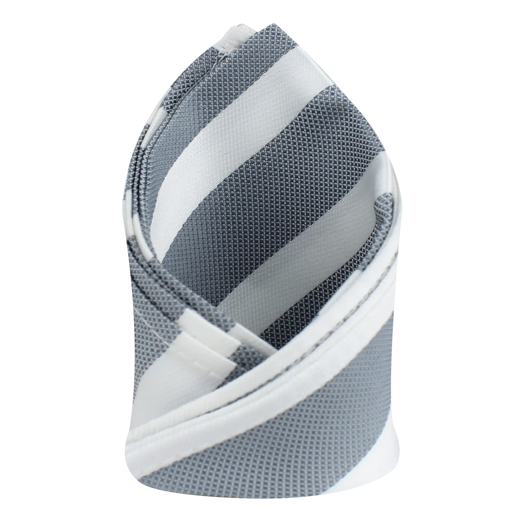 Kovove The Greywind Striped Grey Pocket Square For Men