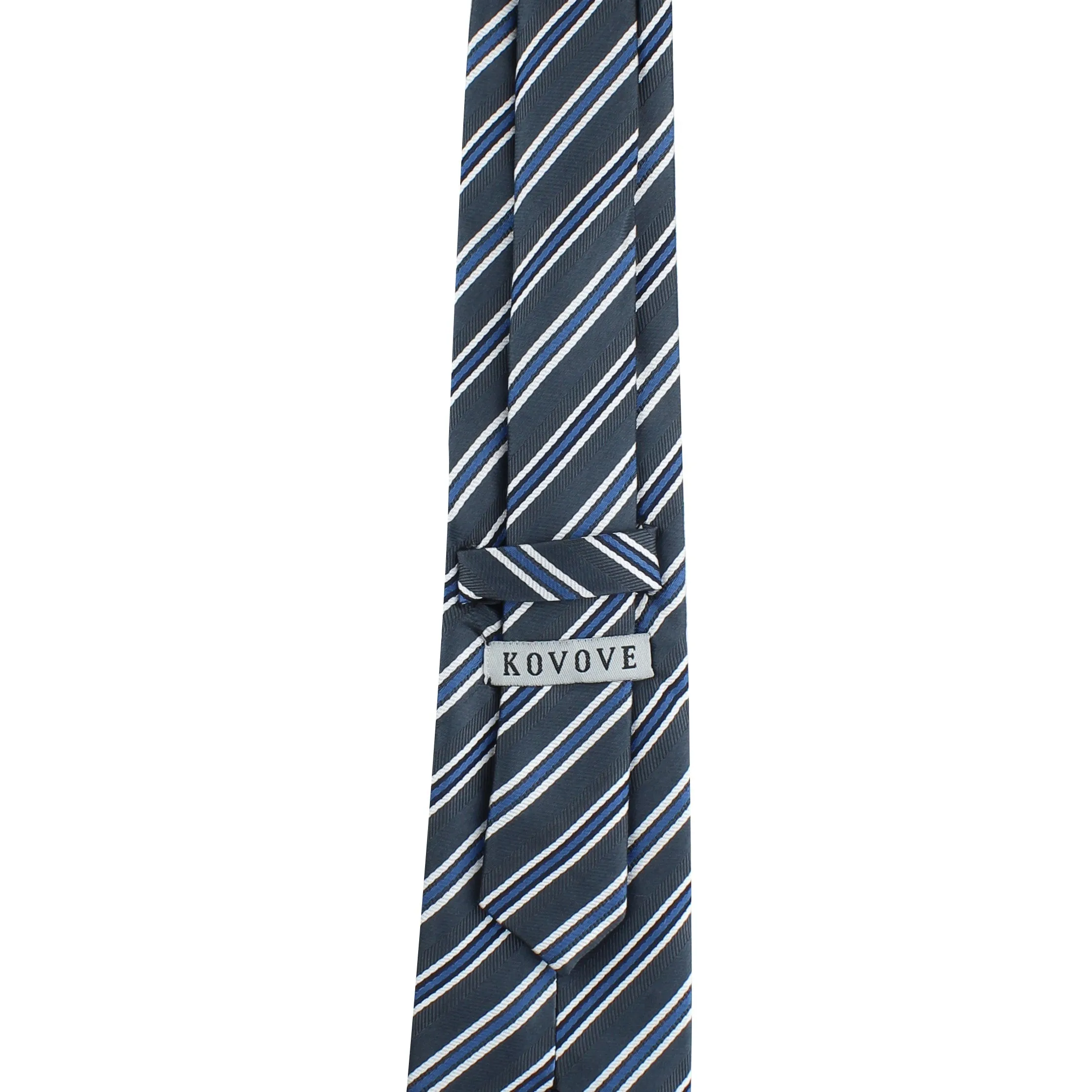 Kovove The Picturesque Striped Black Necktie For Men