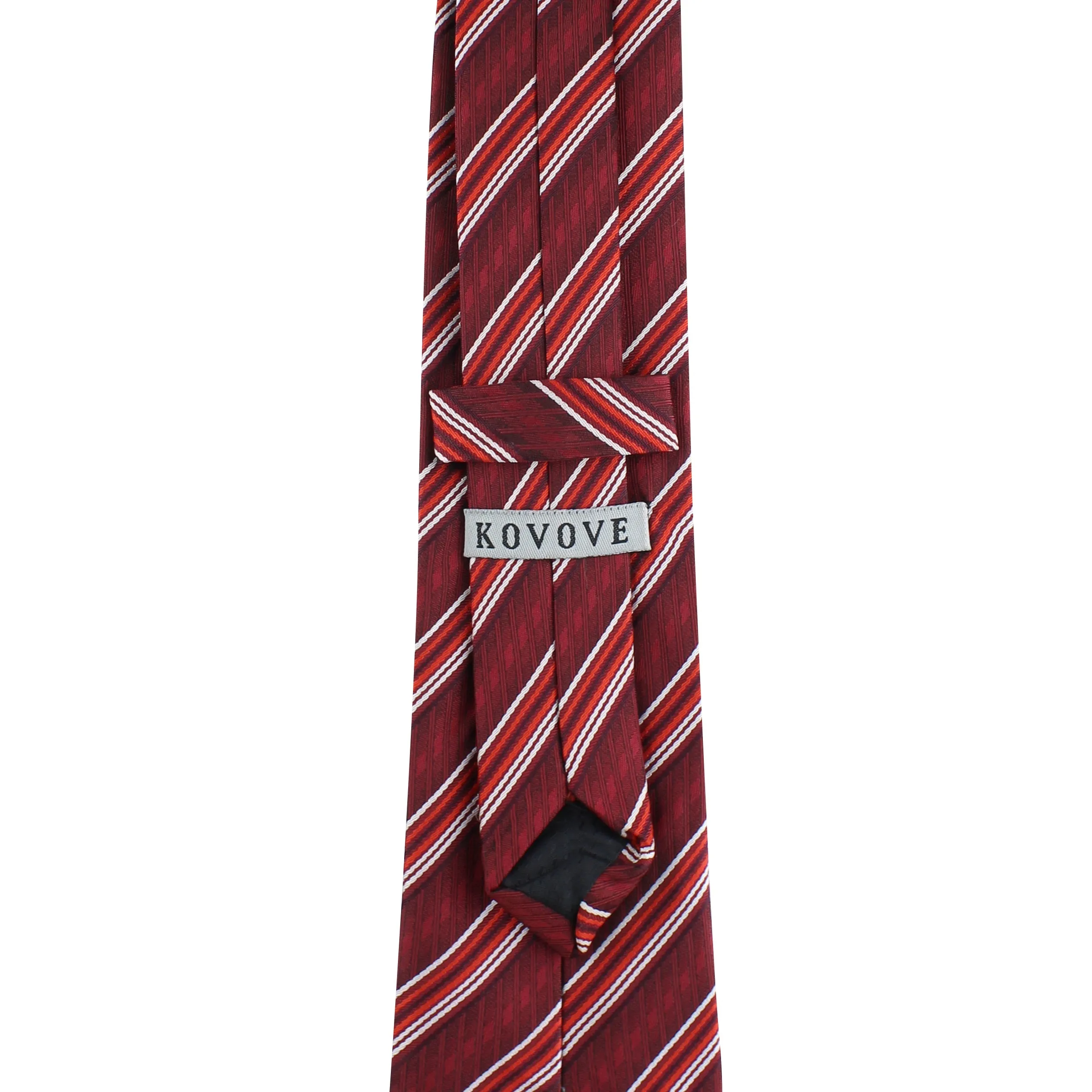 Kovove The Pleasing Striped Black Necktie For Men