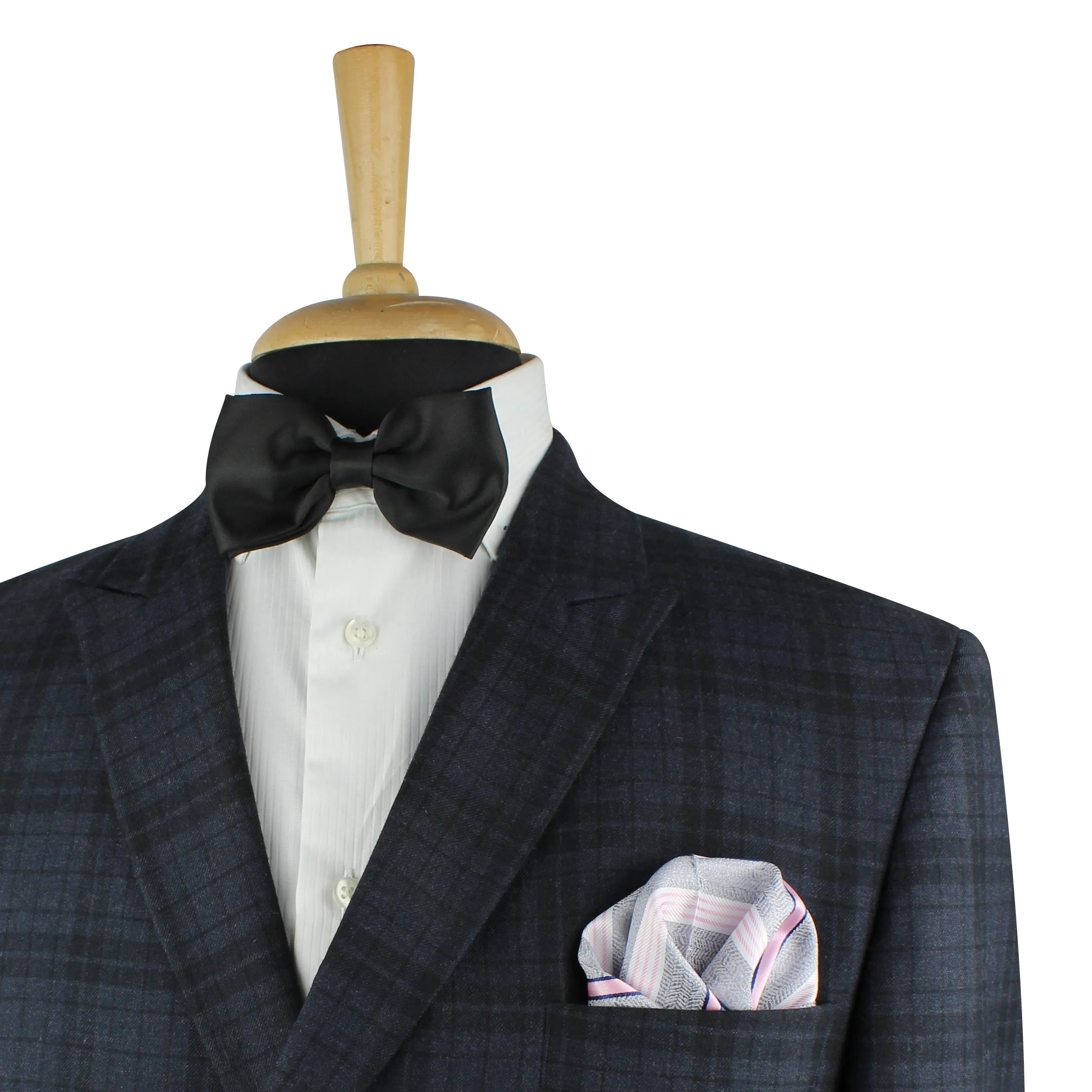 Kovove The Striped Desire Grey Pocket Square For Men