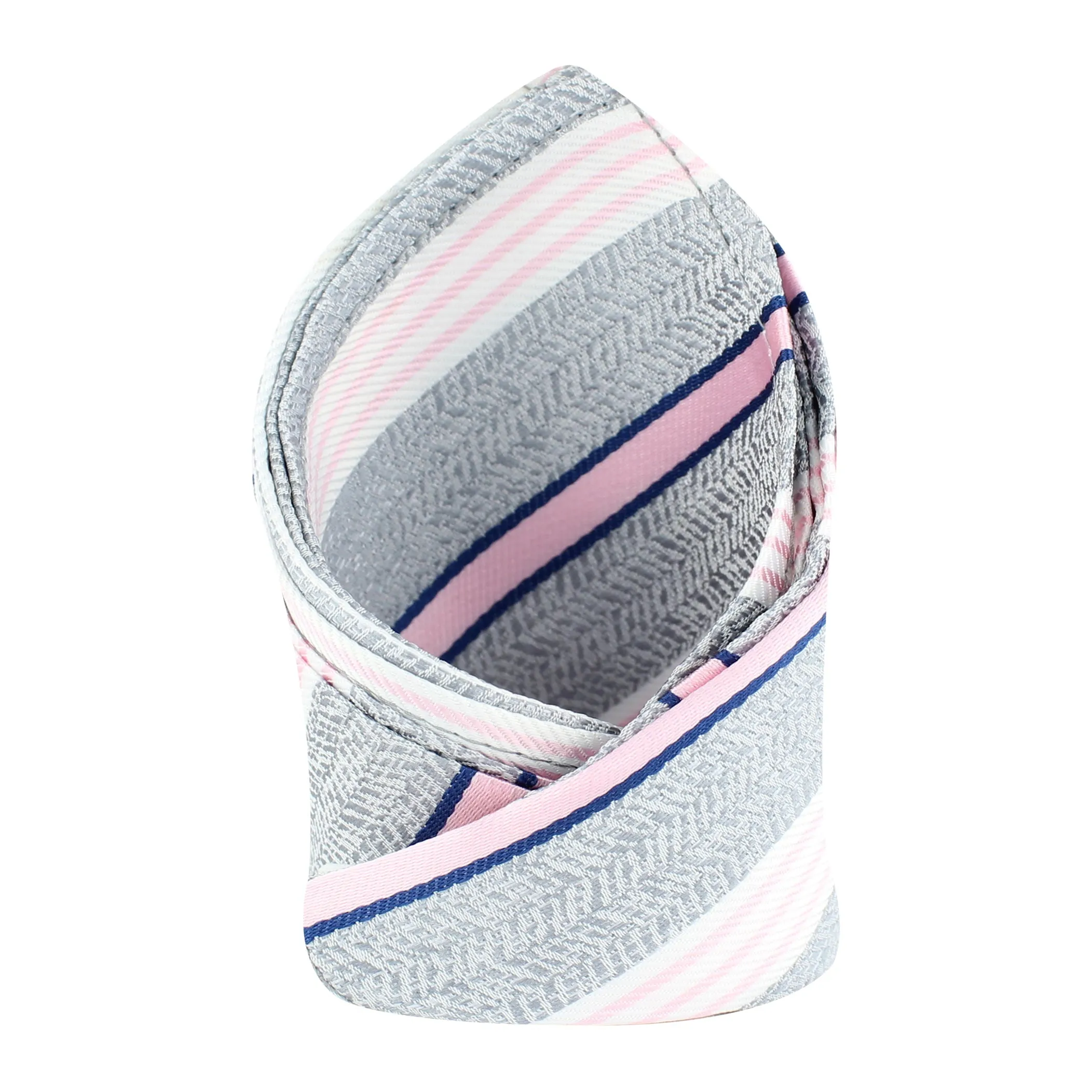 Kovove The Striped Desire Grey Pocket Square For Men