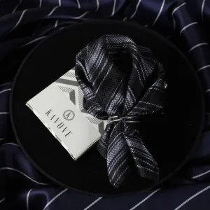 Kovove The Trend Setter Striped  Black Pocket Square