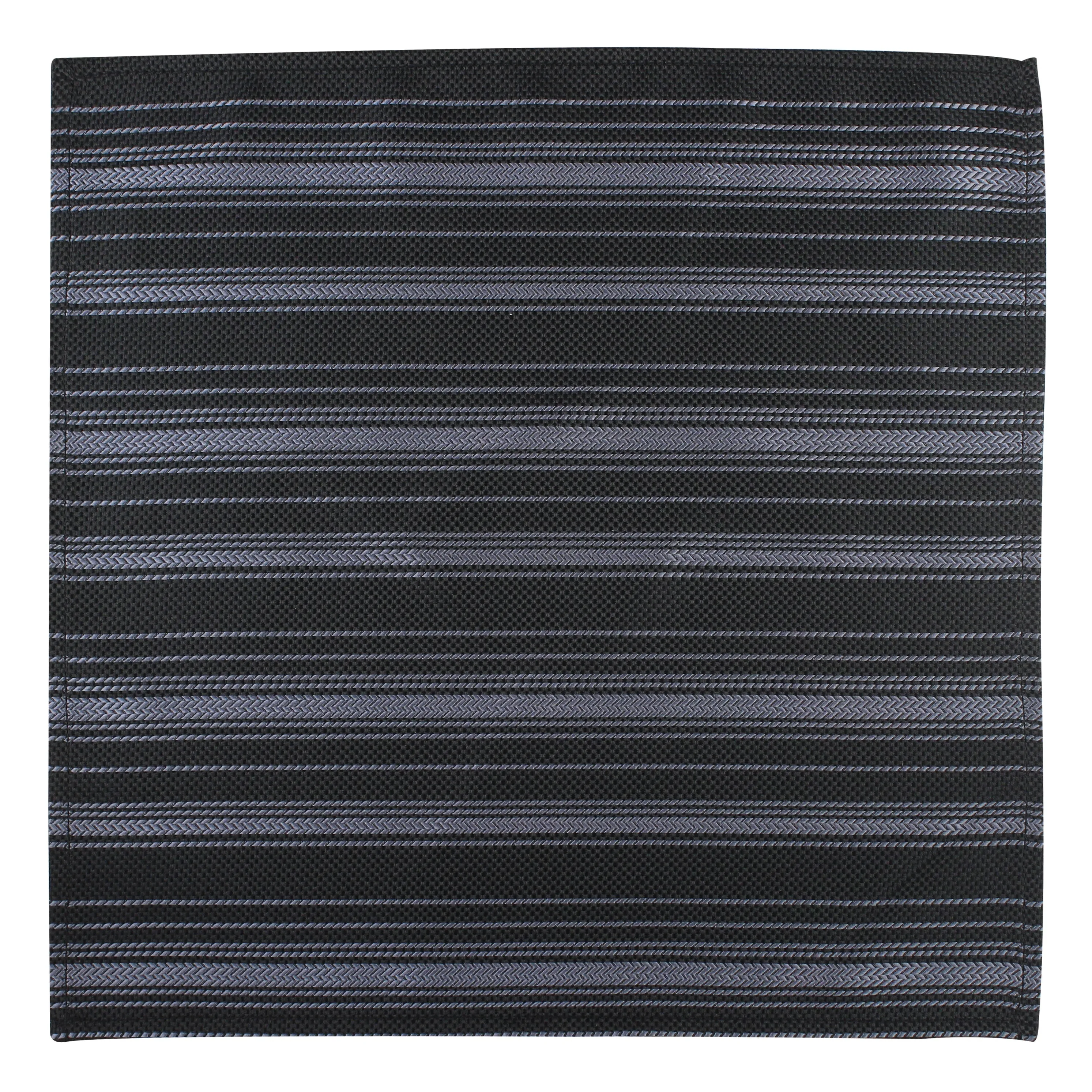 Kovove The Trend Setter Striped  Black Pocket Square