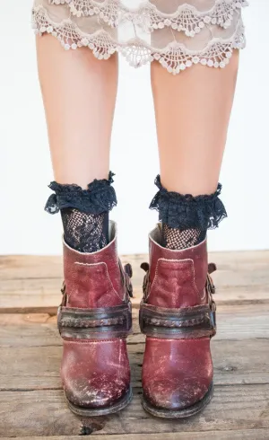 Lace Ankle Boot Socks