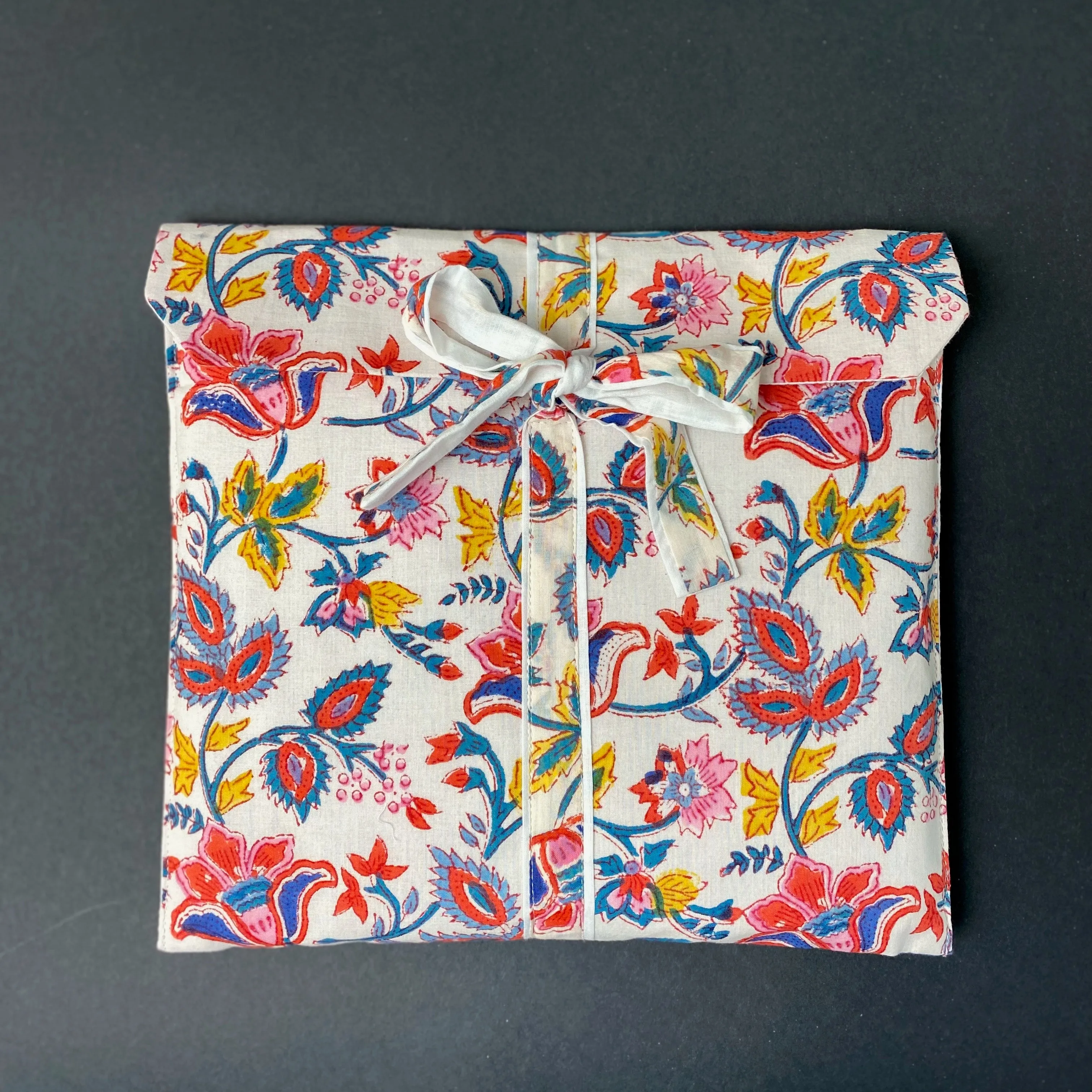 Long PJ Set in Colourful Floral Block Print