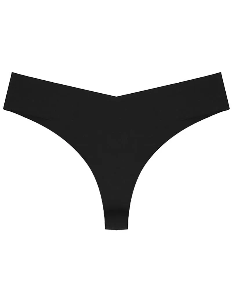 Low Waist Skinny Solid Color Seamless Panties