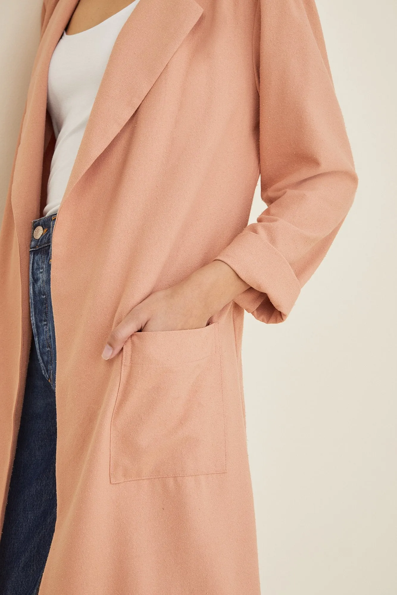 Lula Silk Noil Trench Coat