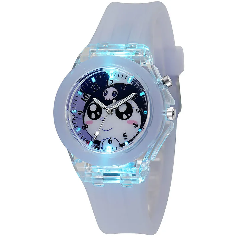 Luminous Glow Student Children Watch Cute Cartoon Silicone LED Watch Watch