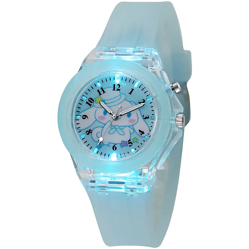 Luminous Glow Student Children Watch Cute Cartoon Silicone LED Watch Watch