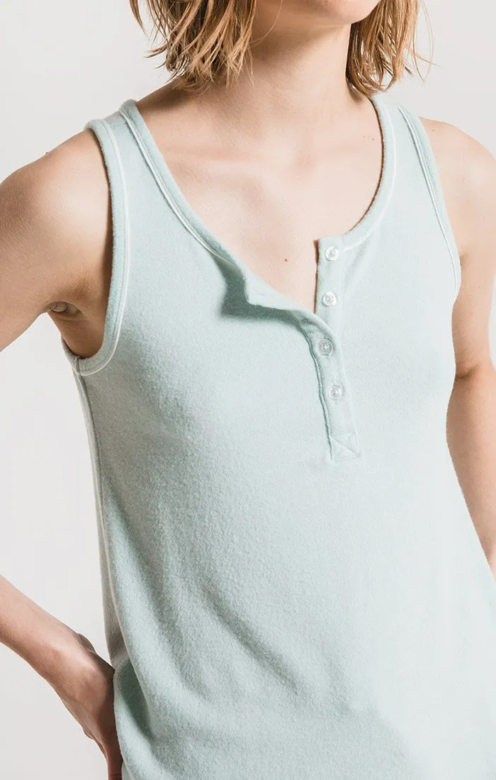 Luxe Henley Tank Top