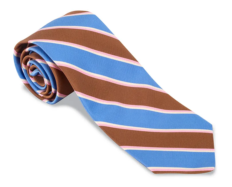 Mahogany Hubbard Stripes Necktie - F5460