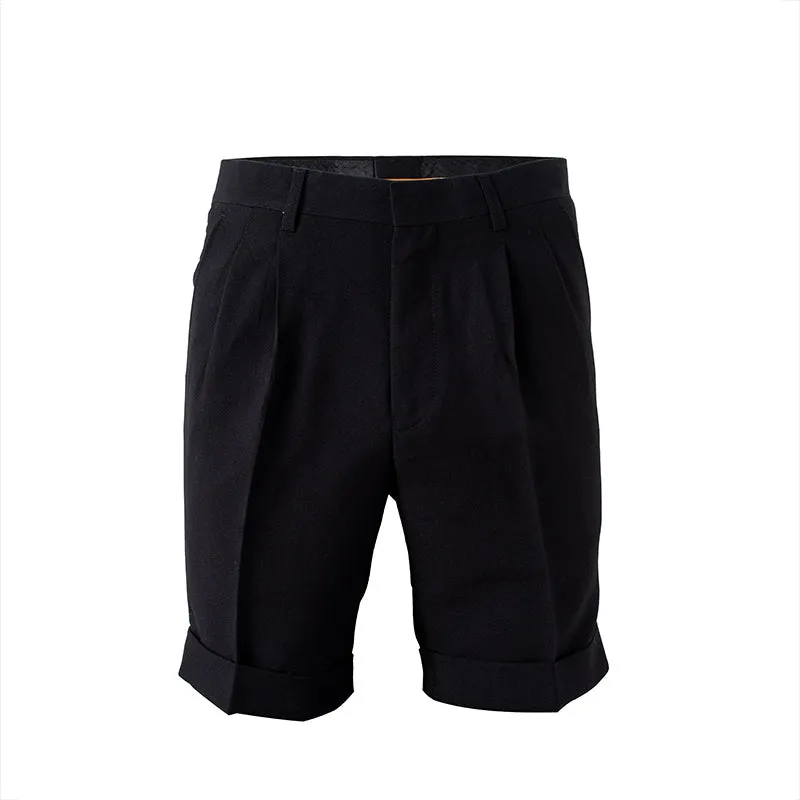 Men's Summer Business British Solid Color Shorts