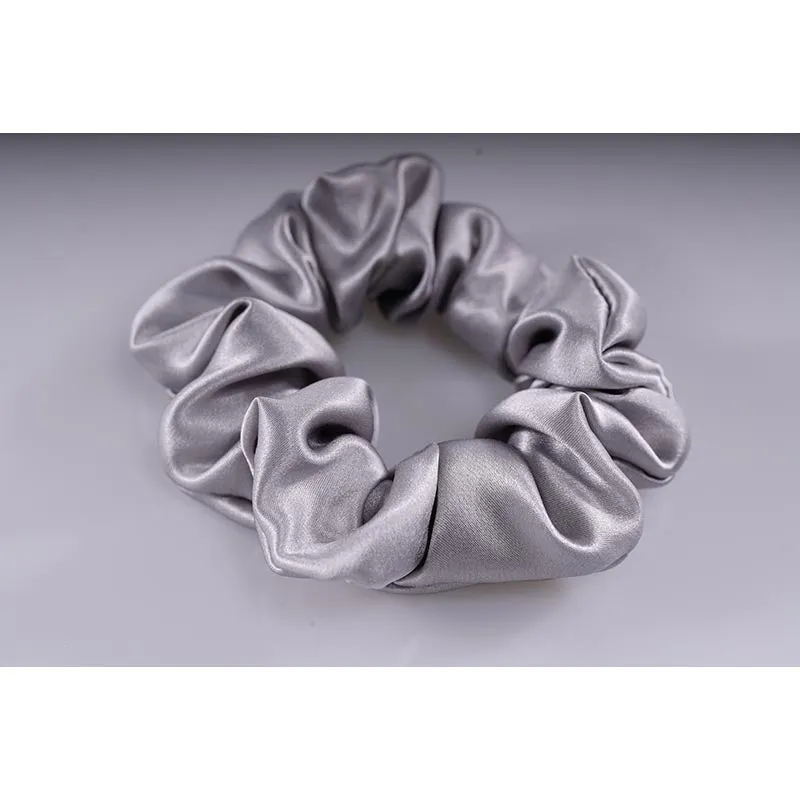 Midi Silk Scrunchies - Silver - Dropshipping