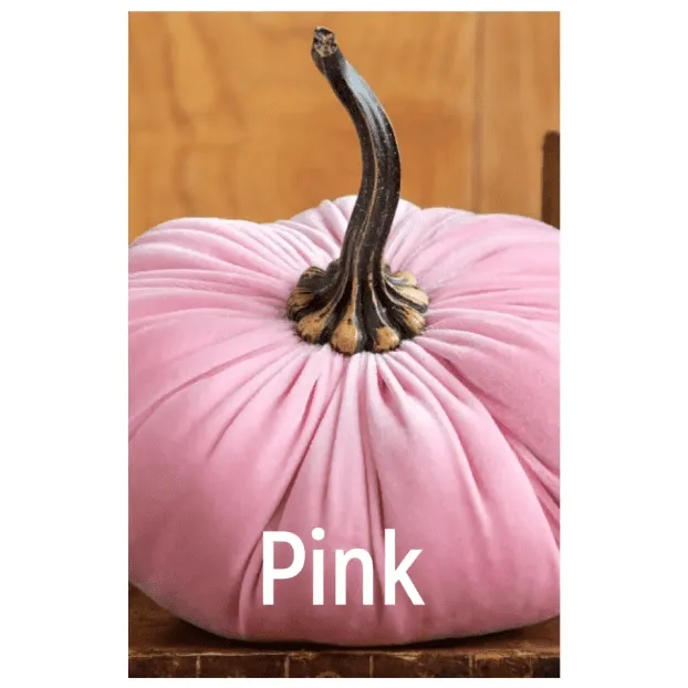 Modern Handmade Velvet Decor Pumpkins