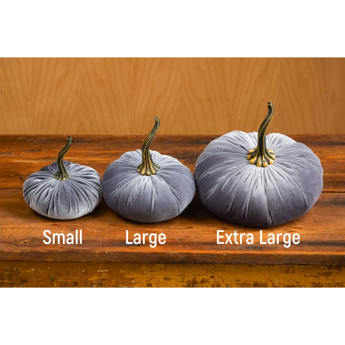 Modern Handmade Velvet Decor Pumpkins