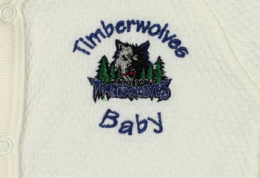 NBA Infants Minnesota Timberwolves Footed Sleeper Pajamas - Cream