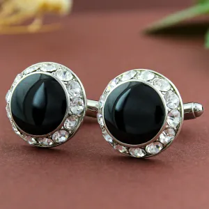 Peluche Black Beauty Black, Silver Cufflinks