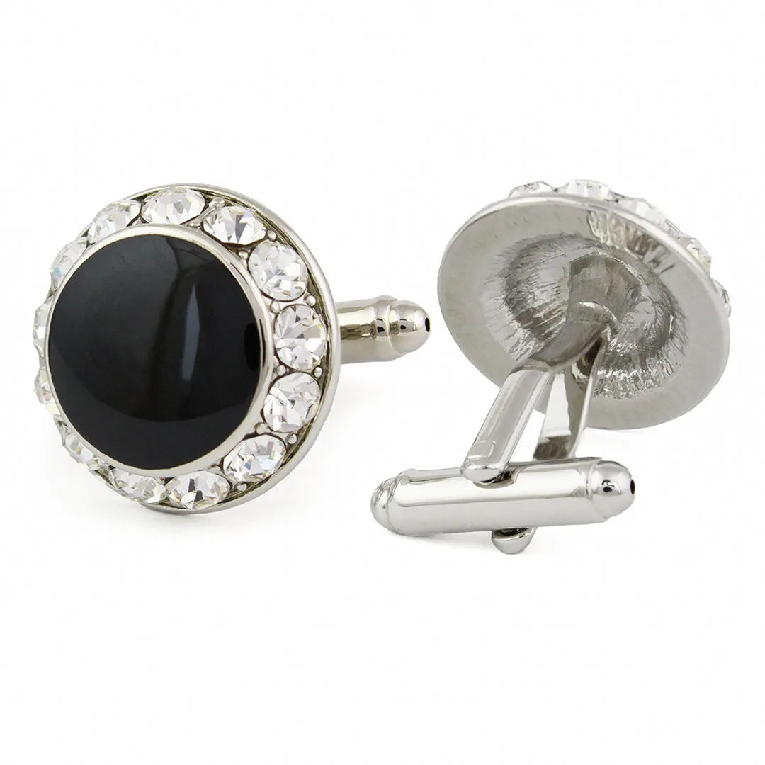 Peluche Black Beauty Black, Silver Cufflinks