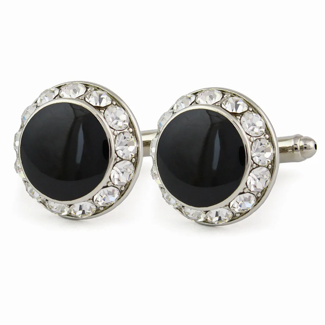 Peluche Black Beauty Black, Silver Cufflinks