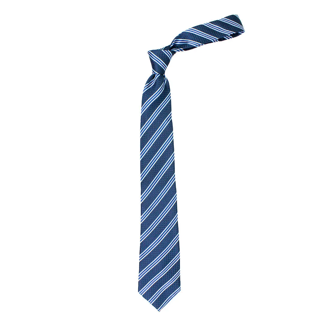 Peluche Blue Ombre Blue Neck Tie & Pocket Square Set for Men