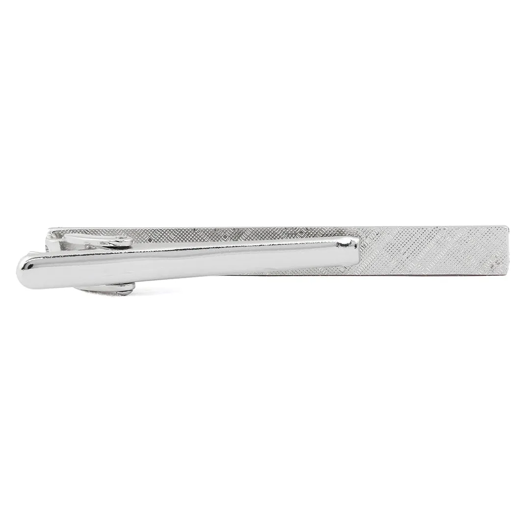 Peluche Pin Striped Silver Tie Pin