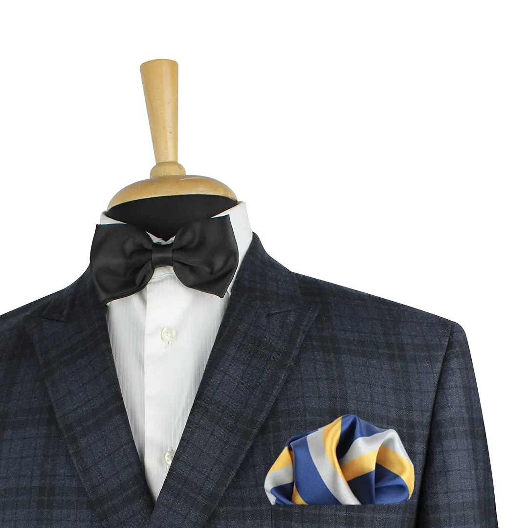 Peluche Striped Mantle Yellow Pocket Square